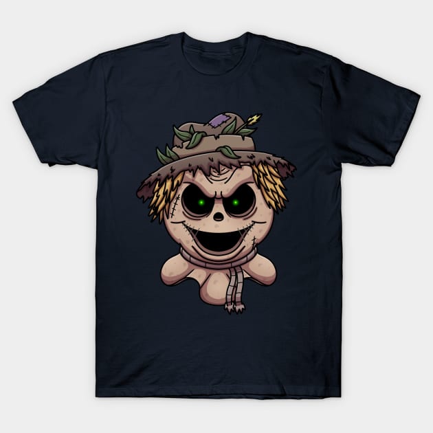 Evil Scarecrow Face T-Shirt by TheMaskedTooner